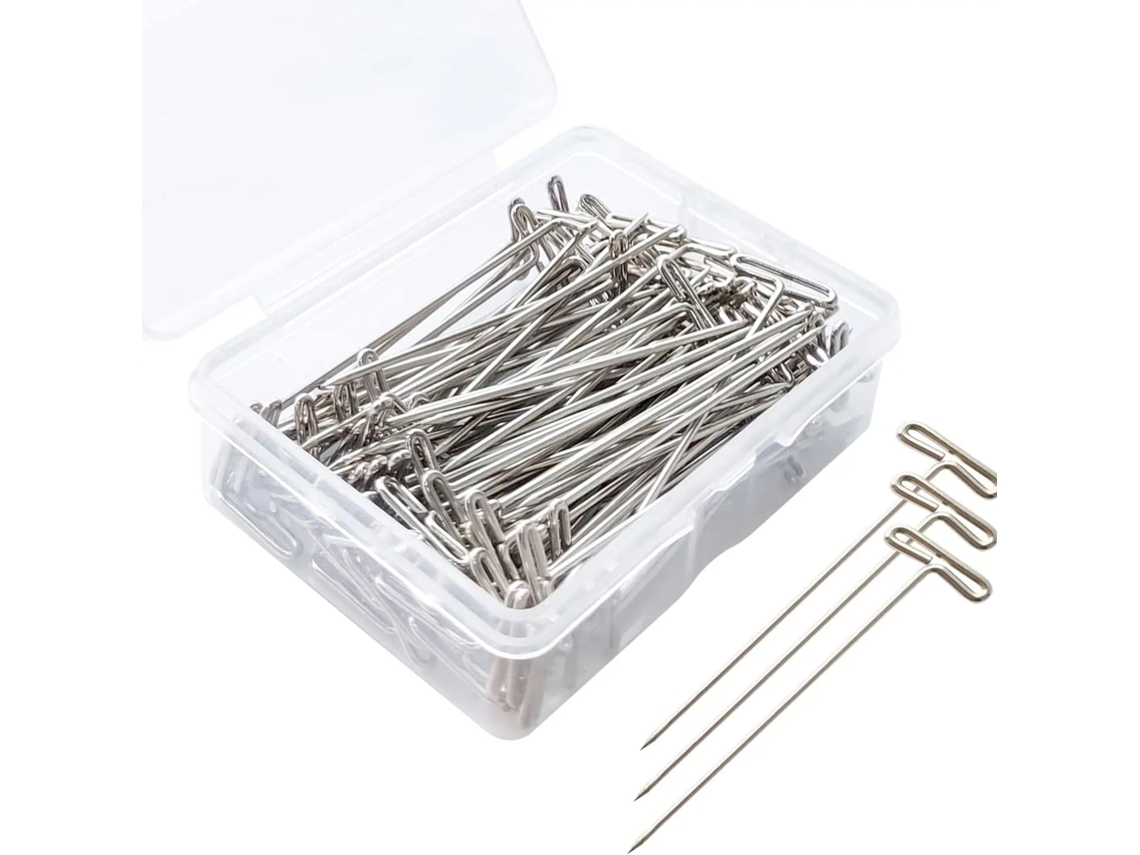 200 Alfileres En T De 38 Mm Para Hacer Pelucas, Dar Forma, Tejer Y Acero Inoxidable