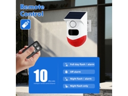Sensor De Movimiento Pir Solar Wifi Tuya, Sirena Estroboscópica De 120 Db, Resistente Al Agua Ip67