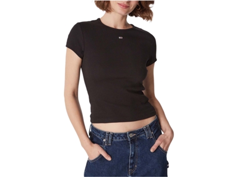 Camiseta TOMMY JEANS Algodón Organico Mujer (M - Negro)