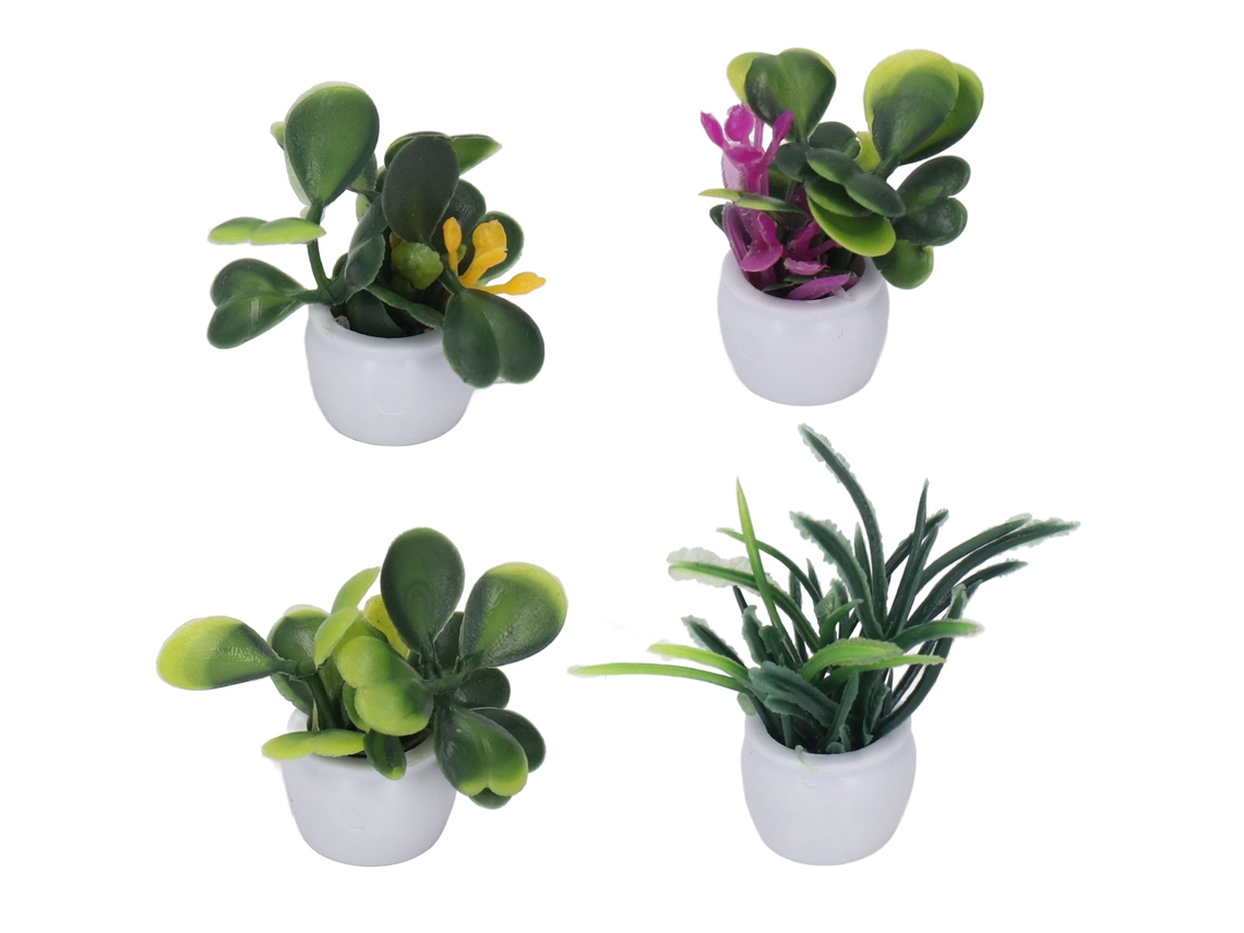 Yncm-planta Bonsái Miniatura Para Casita De Muñecas Maceta Pequeña Plantas En Miniatura