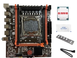 Placa Base X99e + Cpu E5 2676 V3 + Pasta Térmica + 4 Ranuras De Ram