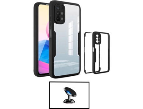 Kit Carcasa + Soporte Magnético Oppo A94 5G G4M Negro
