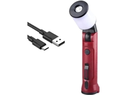 Linterna De Trabajo Portátil Recargable Por Usb, Plegable, Con Iluminación De 180°, Ideal Para Acampar Y Realizar Reparaciones.