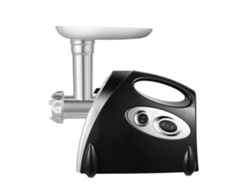 Picadora de carne, potente rendimiento, diseño fácil de usar, 220 V, negra.