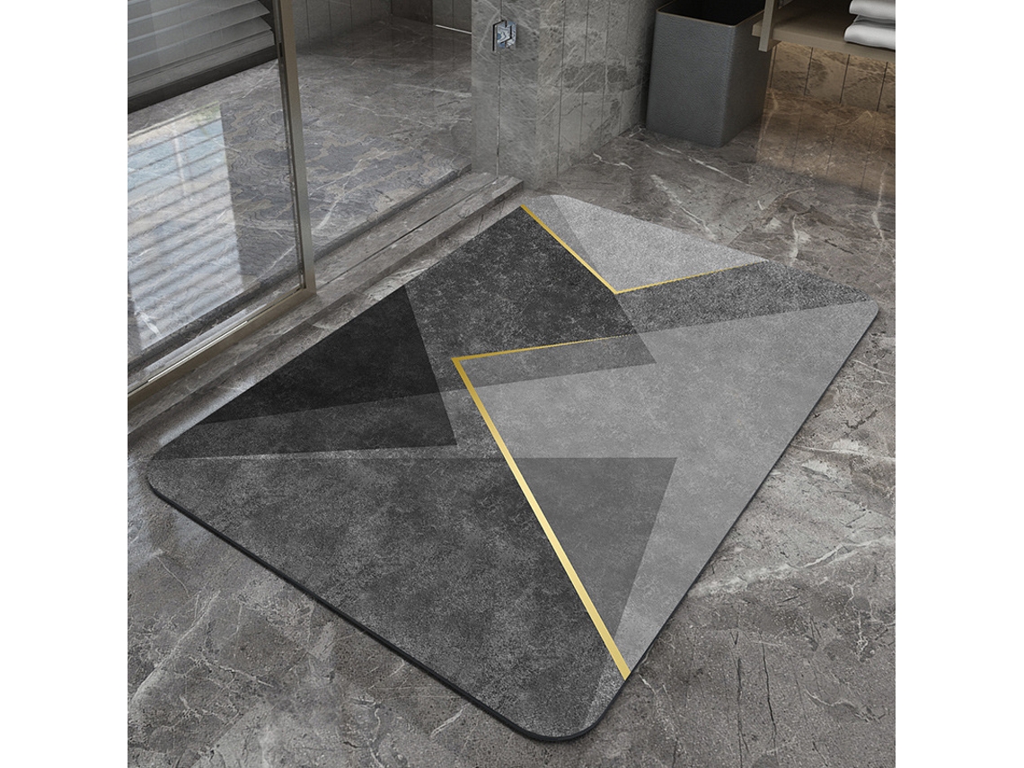 Alfombra de Baño LUUCOZK Antideslizantes Absorbentes Decoración Baño Secado Poliéster Multicolor (60x90cm)