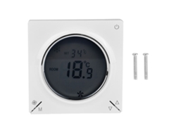 Termostato De Aire Acondicionado Con Pantalla Lcd Para Ventiloconvector, Control De Temperatura Ambiente, Calefacción Y Refrigeración.
