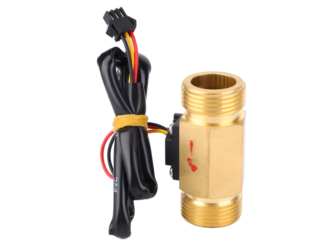 Sensor De Flujo Por Efecto Hall G3/4in Hilo Macho 1~30l/min Medidor De Caudal