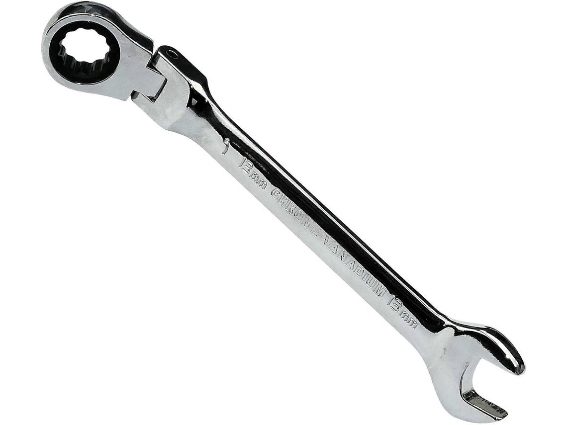 Llave Combinada De Cremallera Con Cabeza Flexible 13mm Cr-v Acero Inoxidable Para Mecánica Y Bricolaje Profesional