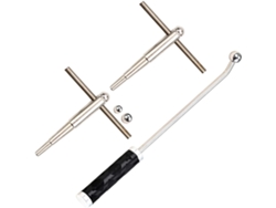 Kit de herramientas para reparación de trompeta y trombón (2 piezas), mango negro, herramientas de acabado y...