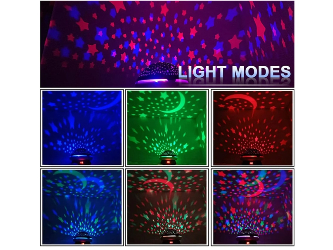Proyector Luz Nocturna Yizhood 8 Colores 3 Niveles Azul
