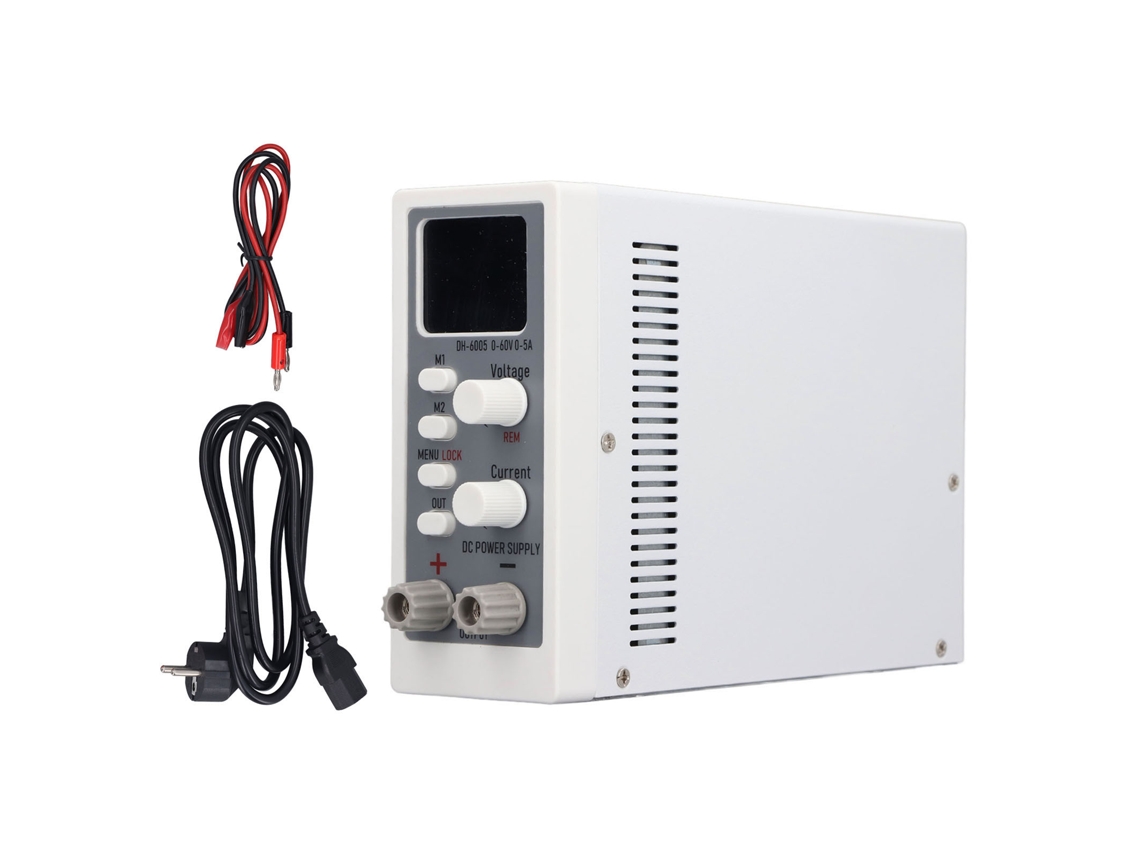 Fuente De Alimentación De Cc Regulada Variable Para Uso En Sobremesa/laboratorio, 0-5 A, 300 W, Pantalla Led Blanca.