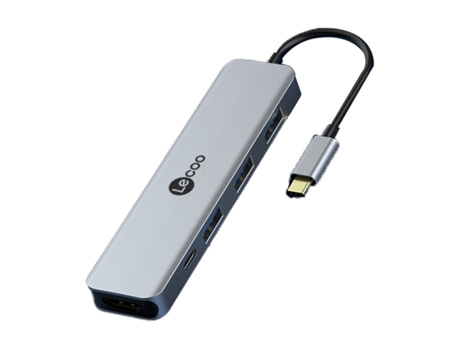 Adaptador LECOO Lkc1315H-1 5In1 Tipo-C a 3Usb3.0 Pd Hdmi para Huawei Mate40/P50 S20
