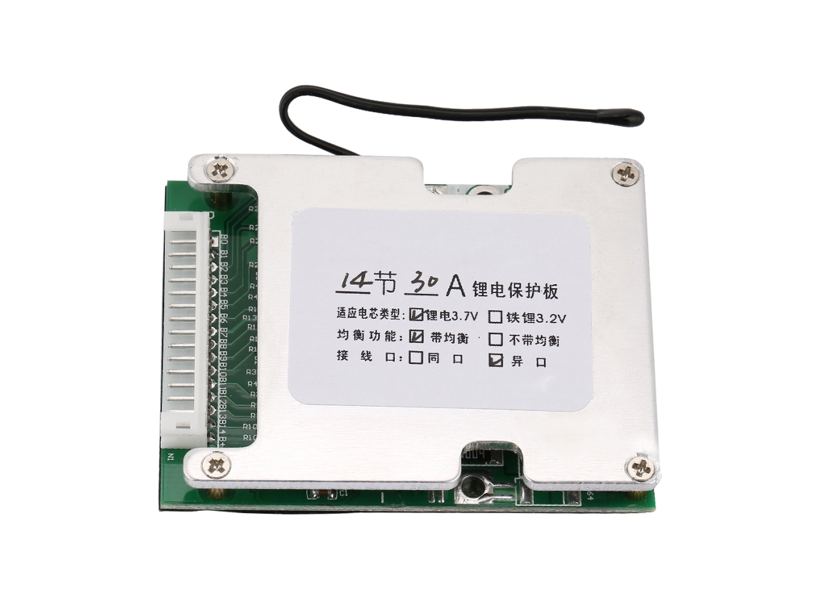 Placa De Protección Bms Para Batería De Iones De Litio 14s 30a Con Carga Balanceada