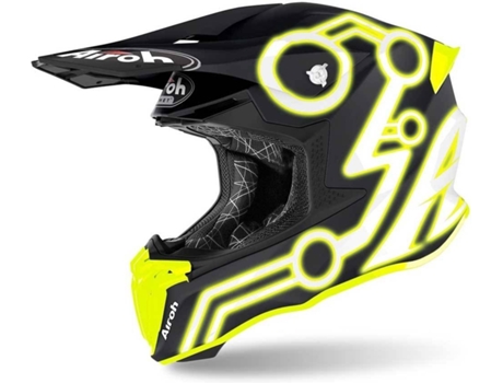 Casco Off-Road de Motociclismo AIROH Motocross Twist 2.0 Neon (XL)