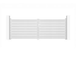 Puerta batiente de aluminio 4m VOGEL H.140cm blanco