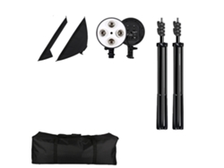 Kit de iluminación fotográfica, 4 portalámparas, luz LED de 20 W, lámpara espiral OEM de 45 W