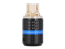 Conector De Alimentación De Audio Hembra De Cobre Puro Chapado En Oro De 24 Quilates, 100-250 V F103g