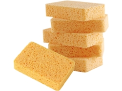 Esponja multiusos para limpieza del hogar, 2,5 cm, amarilla, suave y reutilizable, para lavar platos, ollas y superficies - Vayotoy