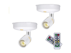 Paquete De 2 Mini Luces Inalámbricas Para Marcos De Fotos Con Batería Ajustable, Control Remoto Y Se Adhieren A Cualquier Lugar.
