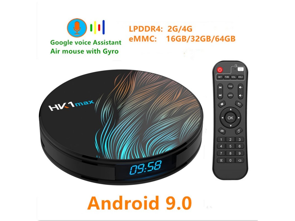Box Smart Tv HK1 Max Android 9.0 4K Wifi - 4GB RAM 32GB ROM Enchufe UE
