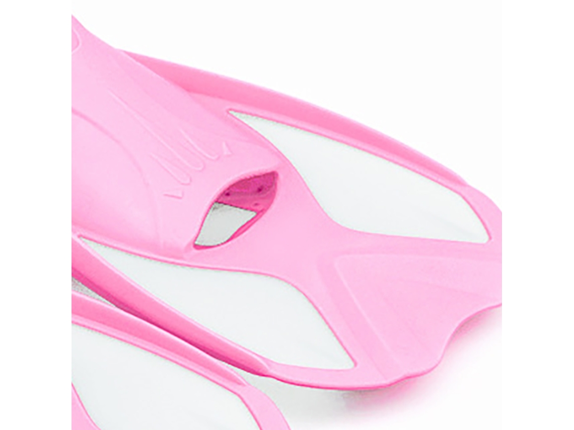 Aletas de entrenamiento para niños, rosas y blancas, talla Xxxxs (30-31).