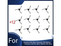 12 Pcs Side Brush For X50 Ultra / X50 Master / L50 Pro Ultra / V50 Ultra Vacuum