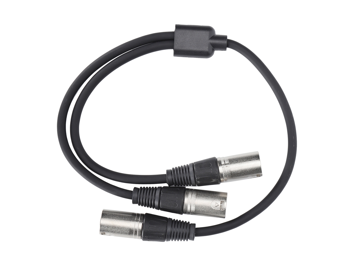 Cable Xlr Macho A Xlr Macho Con Divisor Doble, 0,3 M, Cobre Libre De Oxígeno 22awg, Pvc, Para Estudio Y Actuaciones En Directo.