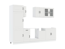 Conjunto de gabinetes de cocina de 8 piezas Kalmar Blanco EXCLUSIVO DE LA CASA