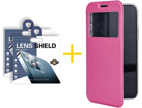 Carcasa + 2 Protectores de Cámara para Samsung Galaxy S21 Plus 5G SKYHE Rosa