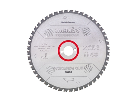 Disco de Sierra Circular METABO 628221000 (Ø 25.4 cm)