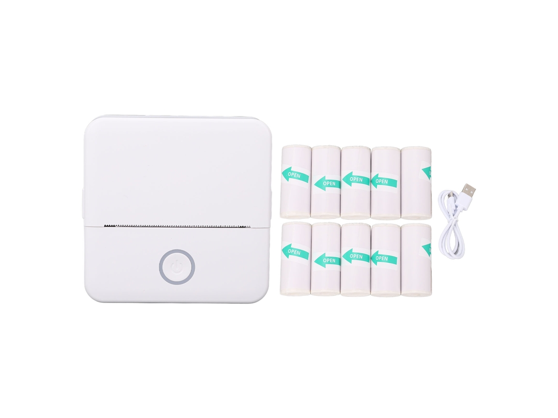 Impresora Portátil Multifuncional Bluetooth Sin Tinta Para El Hogar Y La Escuela Con 10 Rollos De Papel.