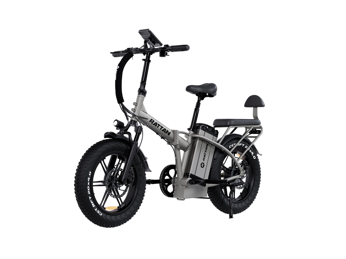 Bicicleta eléctrica plegable Rattan LM Ultra, batería extraíble 48V 40,5Ah, transmisión Shimano de 7 velocidades.