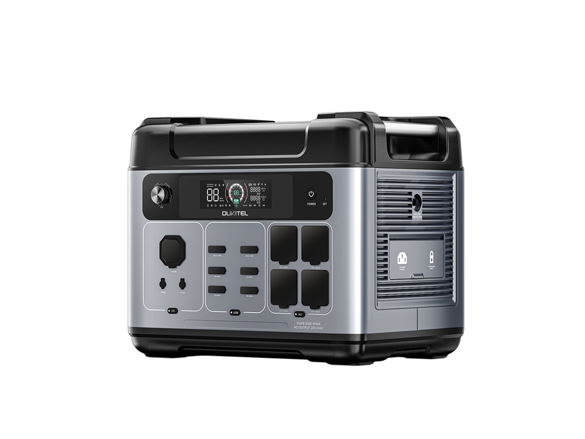 Estación De Energía Portátil Oukitel P2001 Plus (salida Ac 2400w - Batería 2048wh - 13 Salidas - 80% De Carga En 1 Hora - Control Por App - Ip54)