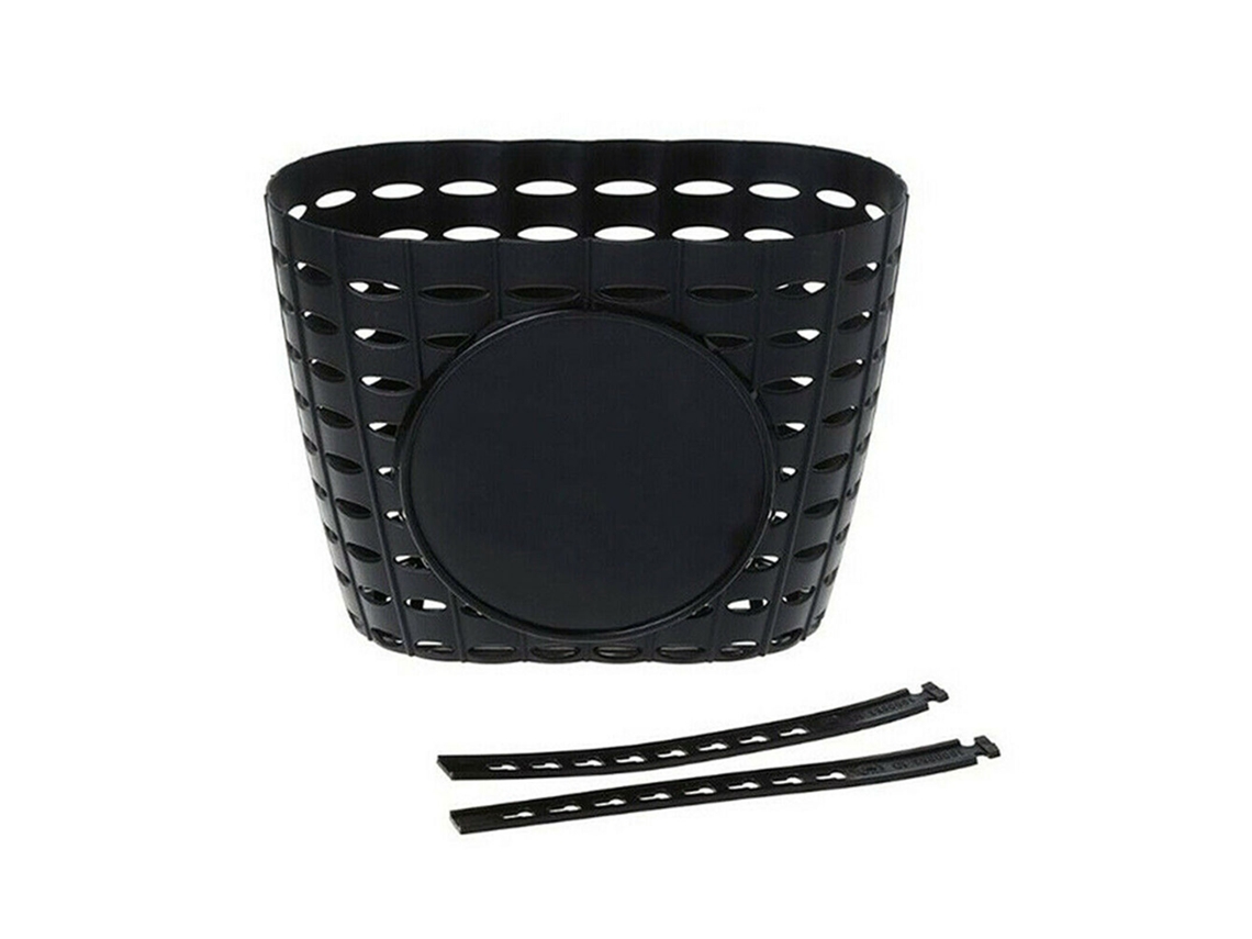 Cesta Para Bicicleta Infantil, Plástico Reforzado, Montaje Delantero, Para Niños Y Niñas, Color Negro.