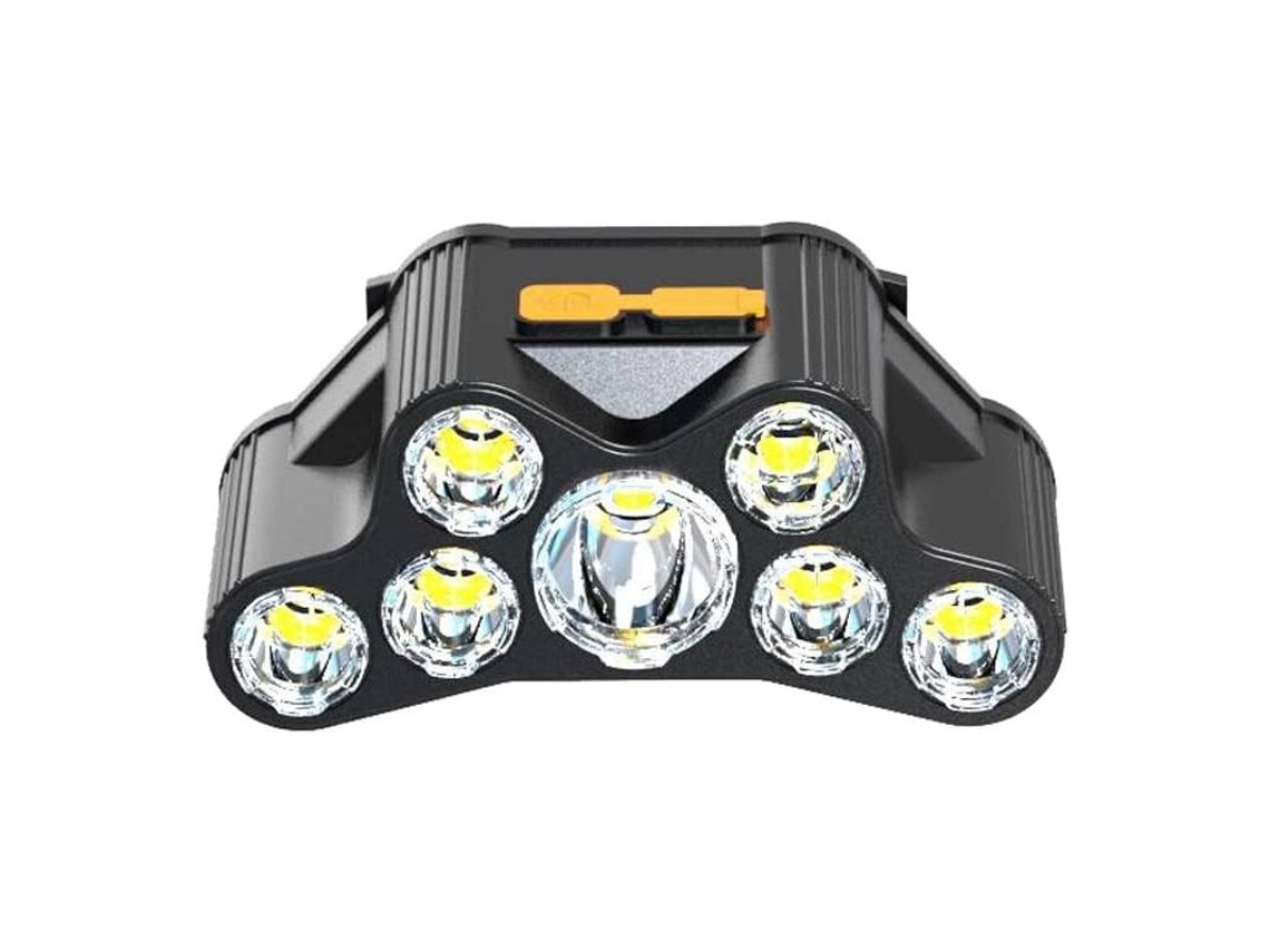 Linterna frontal con 7 LED, recargable por USB, súper brillante, ideal para pesca nocturna, resistente al agua PRIME KANG
