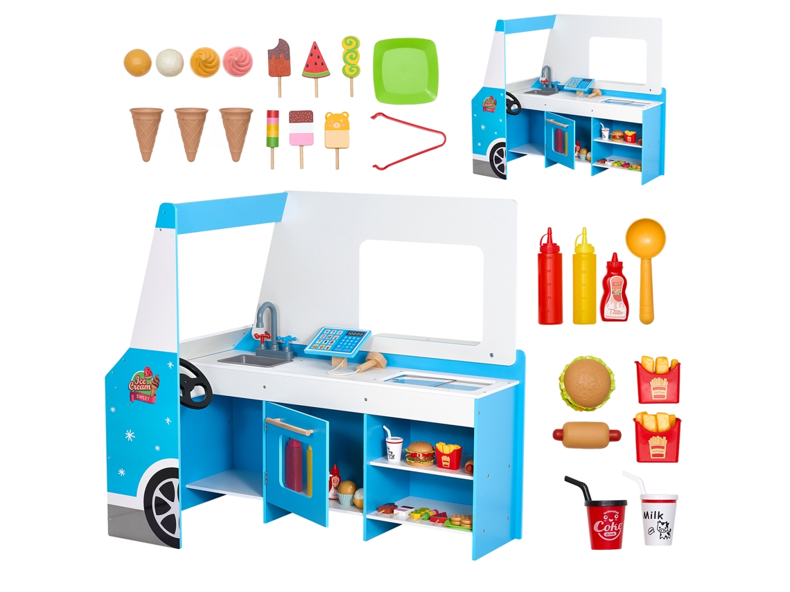 Camión de helados de madera Succebuy para niños 1000 x 614 x 955 mm