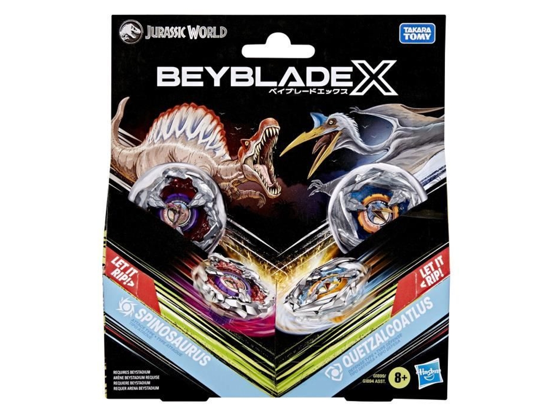 Beyblade X Jurassic World Spinosaurus Vs Quetzalcoatlus, Multipack, a partir de 8 años, Hasbro