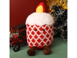 (muñeco Navideño Con Vela Roja 15 Cm) Peluche, Cojín Para Sofá