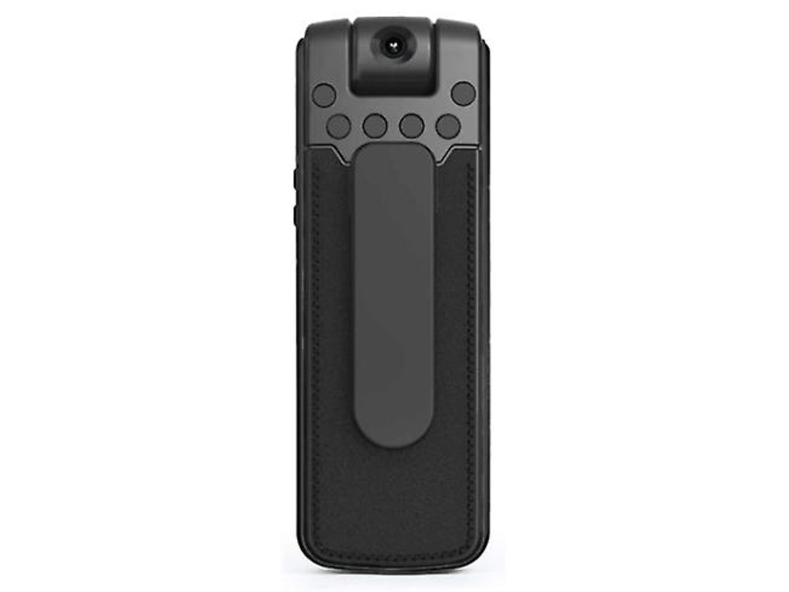 Cámara espía con audio Full HD 1080p y detección de movimiento PIR, ideal para oficinas, policía, conferencias, ciclismo y senderismo Bestvite (negra)
