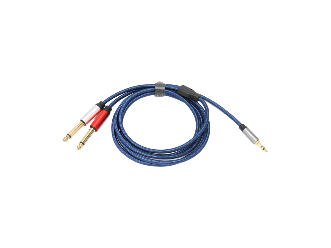 Cable Adaptador Macho Estéreo De 3,5 Mm A 2x Mono De 6,35 Mm Chapado En Oro Para Autocaravanas/embarcaciones Con Alta Calidad De Sonido.