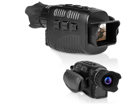 Monocular de visión nocturna digital para 100% de oscuridad - Monoculares infrarrojos de viaje para guardar fotos y videos - Negro BISBISOUS