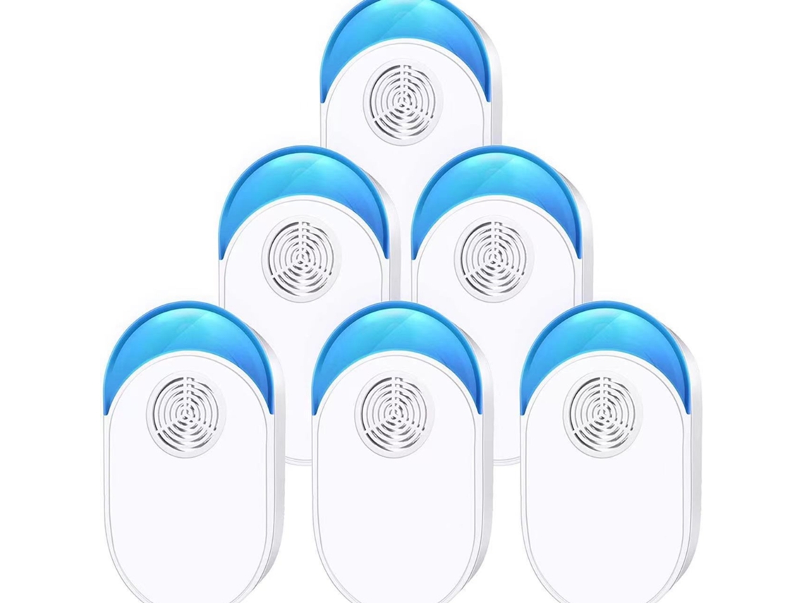 Repelente Ultrasónico 6 Piezas, Antimosquitos Y Ratones, Silencioso Sin Olor, Enchufable Para Hogar U Oficina