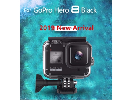 Cubierta de carcasa impermeable de 60M para Go Pro Hero 8, cubierta protectora de buceo negra para buceo submarino para Go Pro 8, accesorios predet...