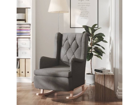 Sillón VIDAXL Gris Tela (65x93.5x102 cm)