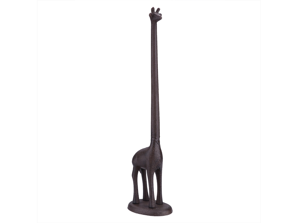 Portarrollos de papel higiénico de metal con forma de jirafa para baño, cocina, decoración del hogar