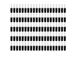 100 Unidades De Conectores Banana Macho Rectangulares De Latón Galvanizado Con Níquel De 2 Mm Para Panel De Resorte Interno J.10001 Negro