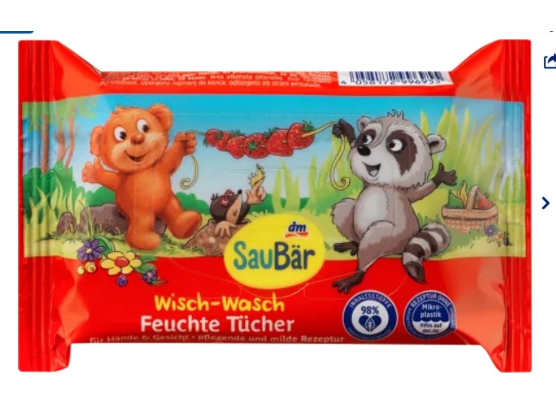 Saubear, Toallitas de Limpieza, 20 Unidades.