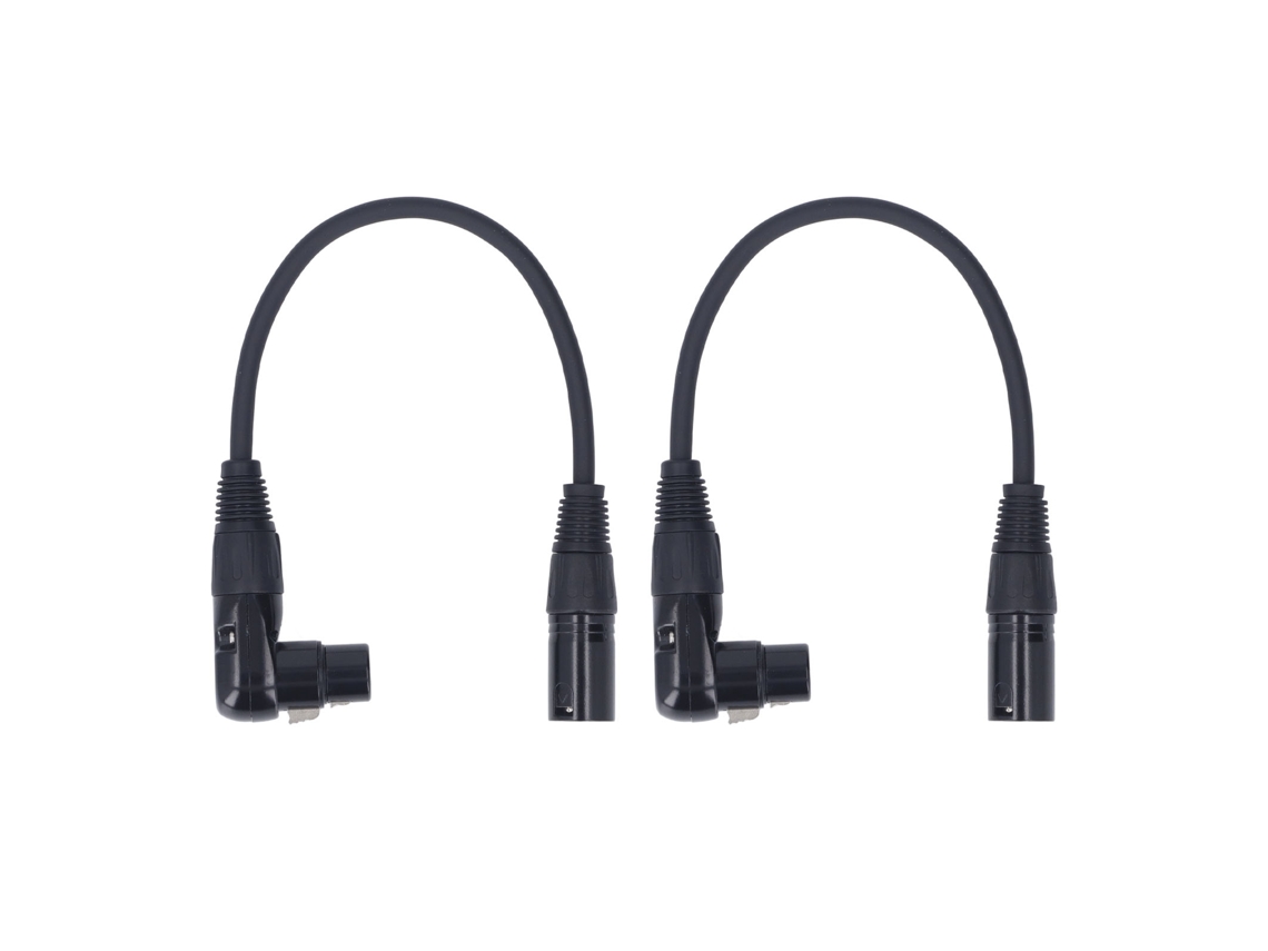 Cable De Extensión Para Micrófono Xlr De 3 Pines Con Conector Recto Hembra A Macho De 90°, 0,30 M/1,0 Pie, Para Estudio De Grabación.