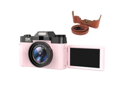 Cámara Digital Compacta Szsmart Rz0 Con Pantalla De 3", Wifi, 75 Megapíxeles, Ideal Para Vlogs Y Selfies (rose - 5k - Iso: 100-6400)