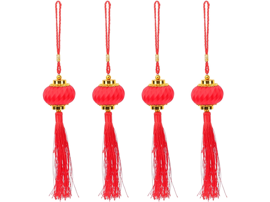 Farolillos Chinos Plástico Cuerda Colgar Decoración Festival Primavera Ambiente Festivo Rojo